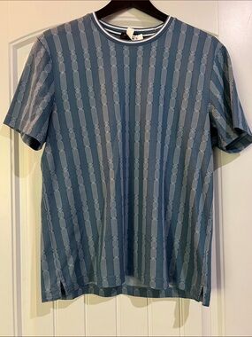 Ted Baker London Blue Patterned Short-Sleeve Shirt